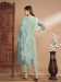 Picture of Exquisite Silk Dark Sea Green Readymade Salwar Kameez