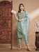 Picture of Exquisite Silk Dark Sea Green Readymade Salwar Kameez