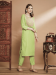 Picture of Beautiful Silk Tan Readymade Salwar Kameez