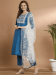 Picture of Cotton & Silk Steel Blue Readymade Salwar Kameez