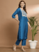 Picture of Cotton & Silk Steel Blue Readymade Salwar Kameez