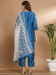 Picture of Cotton & Silk Steel Blue Readymade Salwar Kameez