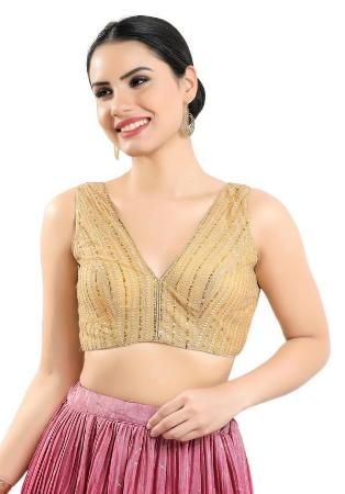 Picture of Delightful Net & Silk Burly Wood Designer Blouse