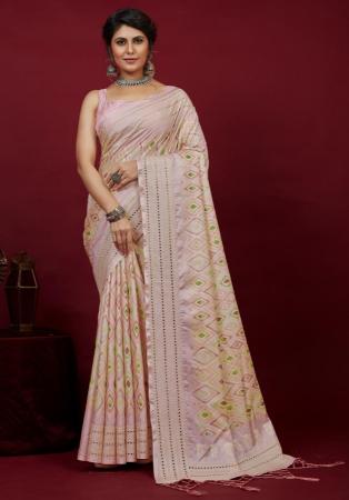 Picture of Appealing Cotton & Silk Thistle Saree