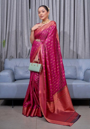 Picture of Radiant Silk Hot Pink Saree