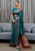 Picture of Excellent Silk Steel Blue Saree