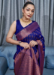 Picture of Elegant Silk Midnight Blue Saree