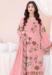 Picture of Georgette Dark Salmon Straight Cut Salwar Kameez