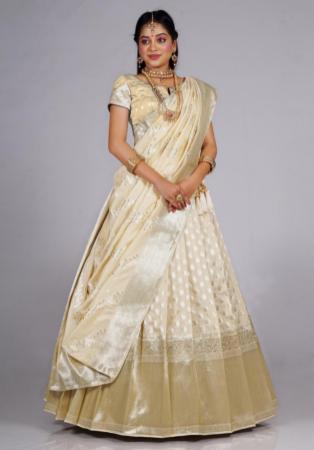 Picture of Delightful Silk Off White Lehenga Choli