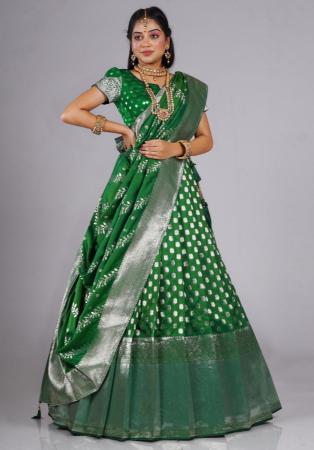 Picture of Graceful Silk Forest Green Lehenga Choli