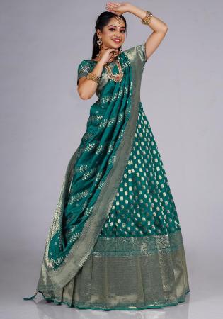 Picture of Elegant Silk Midnight Blue Lehenga Choli