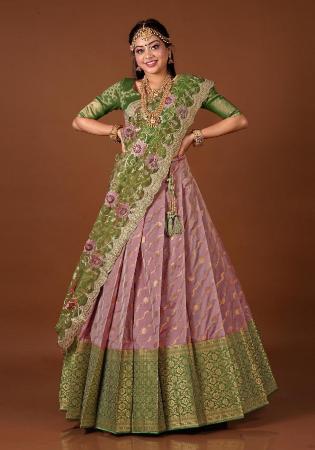 Picture of Beautiful Silk Rosy Brown Lehenga Choli