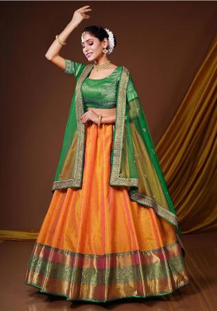 Picture of Elegant Silk Chocolate Lehenga Choli