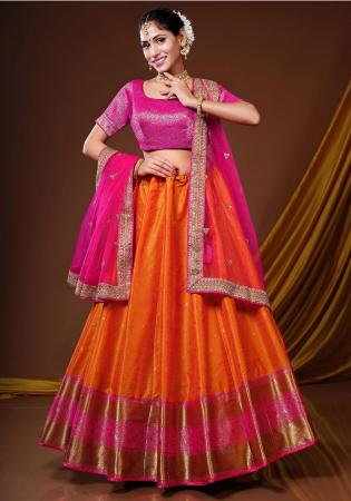 Picture of Alluring Silk Chocolate Lehenga Choli