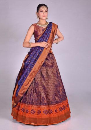 Picture of Stunning Silk Rosy Brown Lehenga Choli