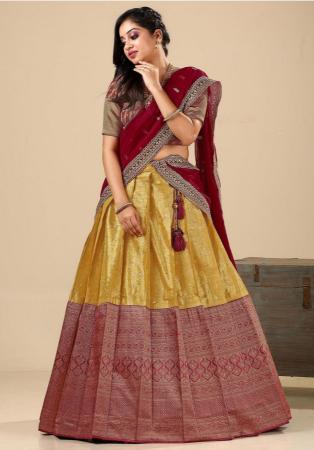 Picture of Ravishing Silk Burly Wood Lehenga Choli