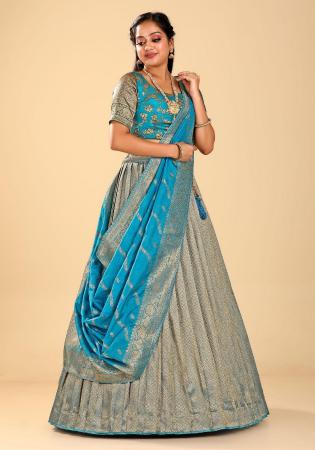 Picture of Pretty Silk Dim Gray Lehenga Choli