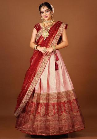 Picture of Elegant Silk Pale Golden Rod Lehenga Choli