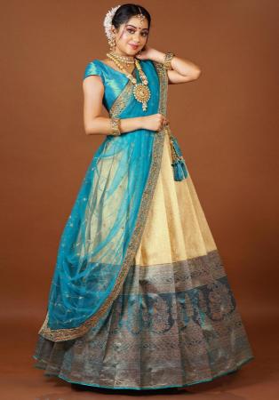 Picture of Admirable Silk Pale Golden Rod Lehenga Choli