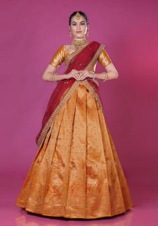 Picture of Enticing Silk Sandy Brown Lehenga Choli