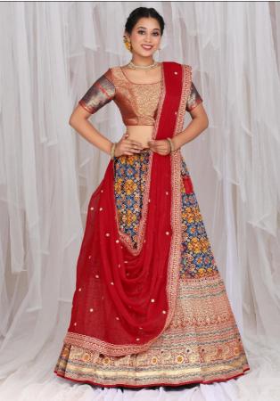 Picture of Taking Silk Crimson Lehenga Choli