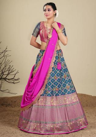 Picture of Radiant Silk Dark Grey Lehenga Choli