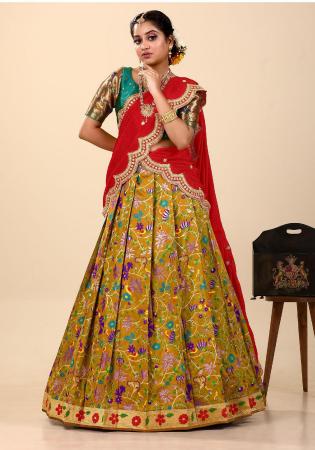 Picture of Taking Silk Tan Lehenga Choli