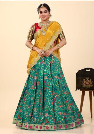 Picture of Nice Silk Sea Green Lehenga Choli