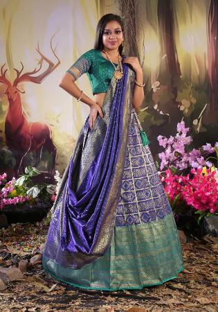 Picture of Gorgeous Silk Slate Grey Lehenga Choli