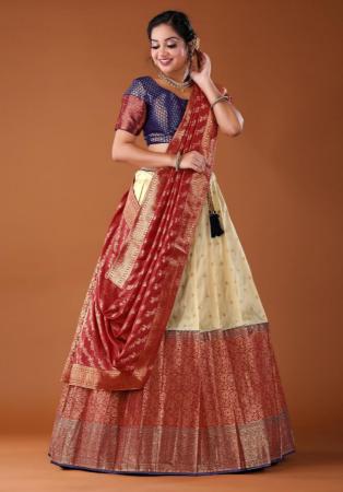 Picture of Exquisite Silk Dark Khaki Lehenga Choli