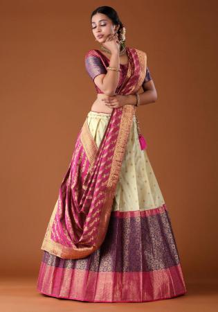 Picture of Lovely Silk Tan Lehenga Choli