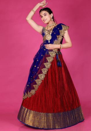 Picture of Comely Silk Maroon Lehenga Choli