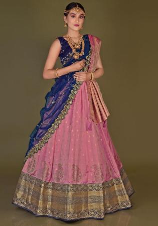 Picture of Magnificent Silk Rosy Brown Lehenga Choli