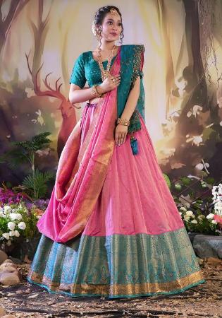 Picture of Graceful Silk Pale Violet Red Lehenga Choli