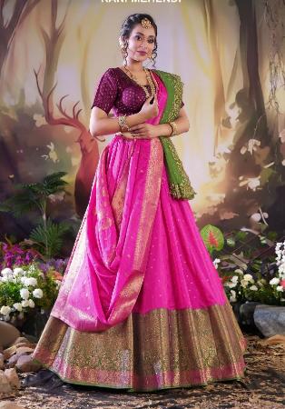 Picture of Admirable Silk Medium Violet Red Lehenga Choli