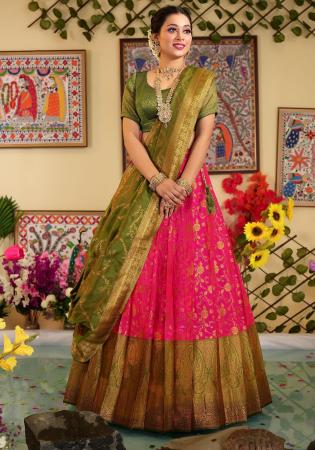 Picture of Ideal Silk Crimson Lehenga Choli