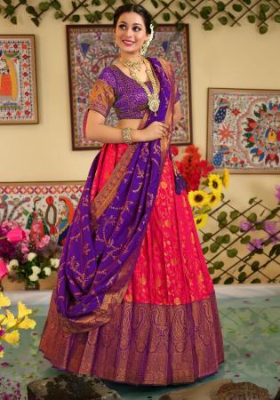 Picture of Taking Silk Crimson Lehenga Choli