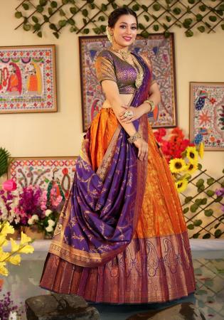 Picture of Beautiful Silk Chocolate Lehenga Choli