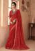 Picture of Amazing Chiffon Fire Brick Saree