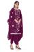 Picture of Resplendent Organza Purple Straight Cut Salwar Kameez