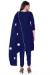 Picture of Organza Midnight Blue Straight Cut Salwar Kameez