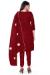 Picture of Enticing Organza Maroon Straight Cut Salwar Kameez