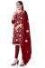 Picture of Enticing Organza Maroon Straight Cut Salwar Kameez