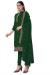 Picture of Marvelous Silk Forest Green Straight Cut Salwar Kameez