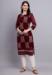 Picture of Delightful Georgette Maroon Kurtis & Tunic