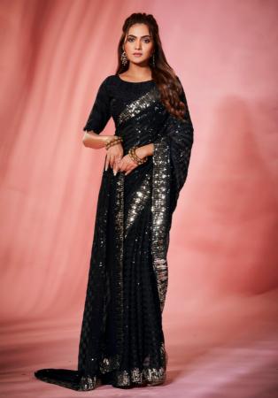 Picture of Admirable Georgette Black Saree