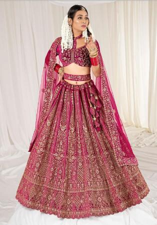 Picture of Lovely Georgette Indian Red Lehenga Choli