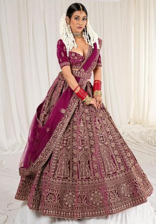 Picture of Stunning Georgette Maroon Lehenga Choli