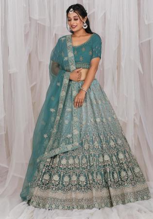 Picture of Ideal Net Dark Slate Grey Lehenga Choli