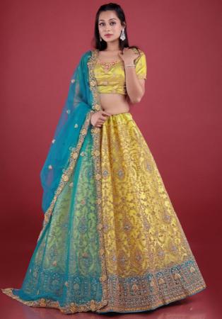 Picture of Grand Net Burly Wood Lehenga Choli